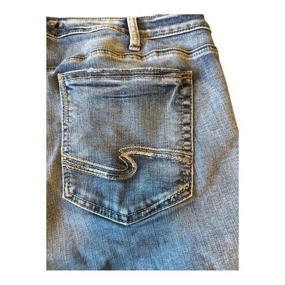 Silver Jeans Co Shorts Womens Sz 20 Avery Bermuda Blue Denim Mid Rise - Picture 4 of 14